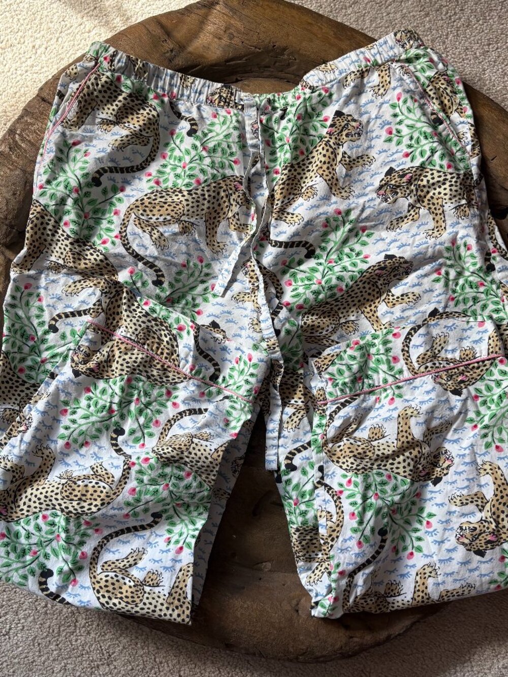 Printfresh Bagheera cotton cropped women's pajama bottoms pants size medium